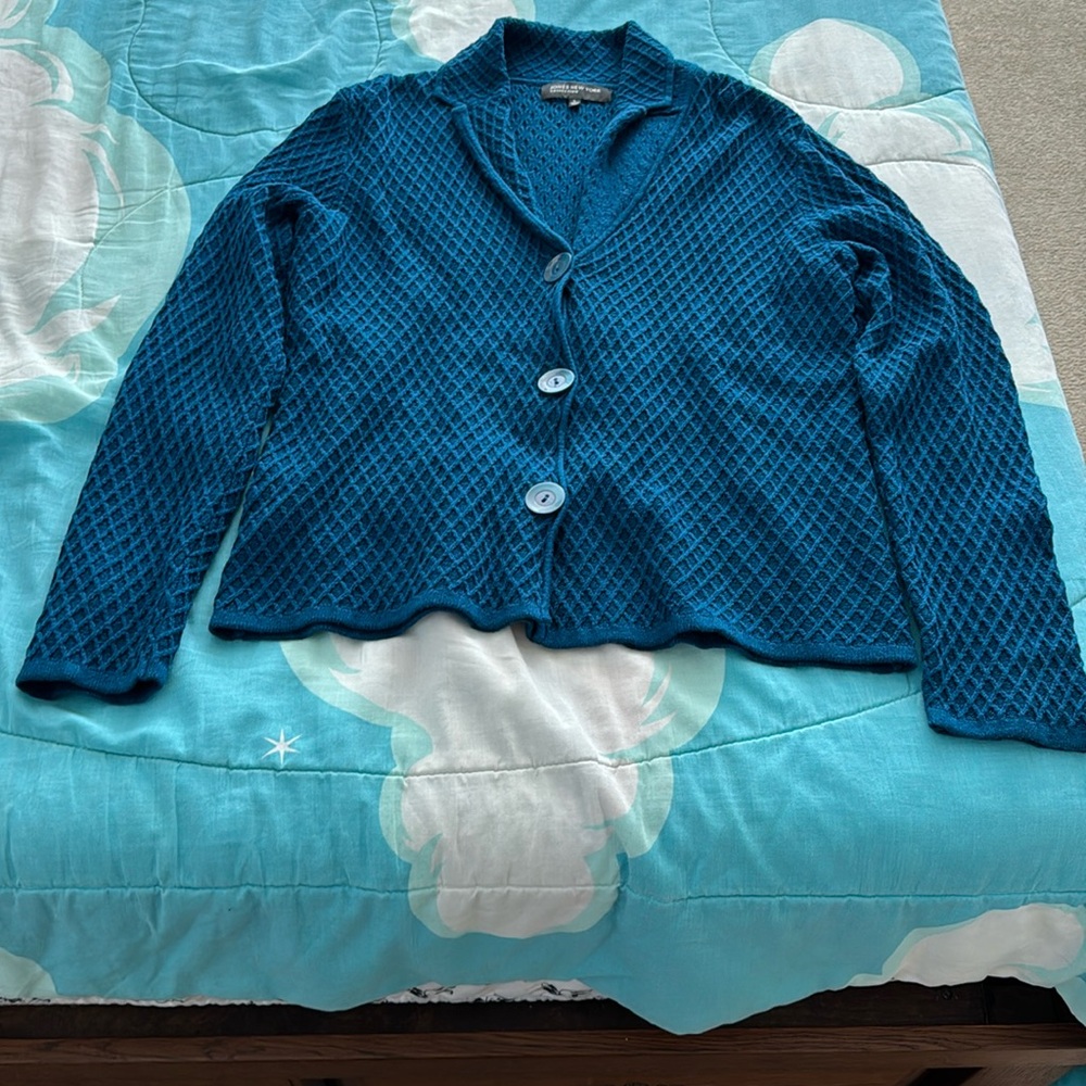 Jones New York collection button down long sleeve sweater